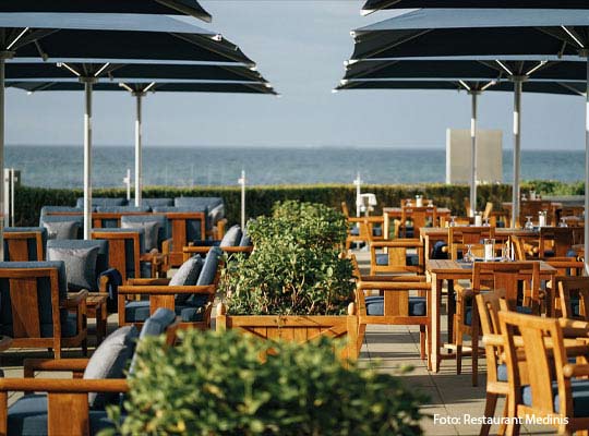 Terasse des Restaurant Medinis