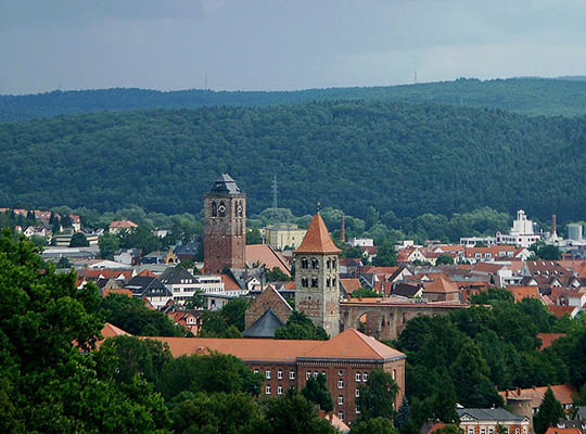 Vogelperspektive auf die Stadt Hersfeld