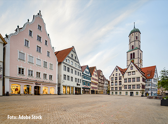 Bild vom Marktplatz in Biberach