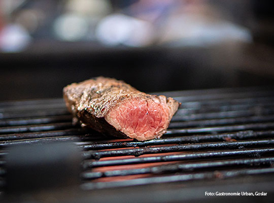 Ein schön gegrilltes Stück Steak