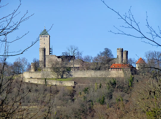 Blick auf die Starkenburg und Jägerrast