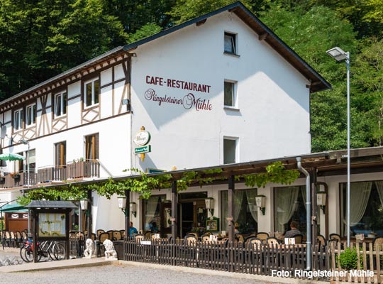 Außenambiente des Landhotel Ringelsteiner Mühle