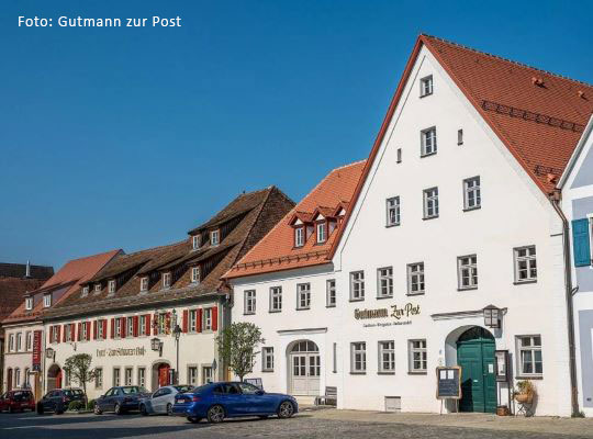 Fassade des Restaurants Gutmanns zur Post beim Krimidinner