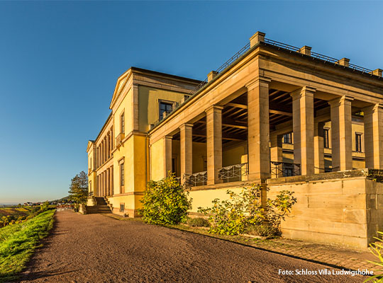 Außen Ansicht der Nord-Terrasse des Schlosses